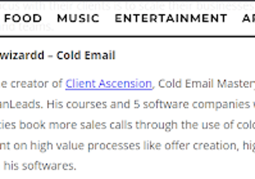 Public Relations Package Example: PR for coaching program