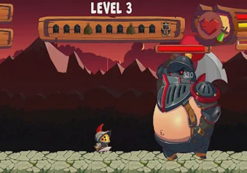 Mobile App Development Package Example: Idle runner mobile game Little Knight Adventure