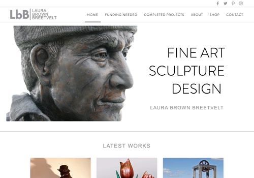 Web Design Package Example: LBB - Fine Art Sculpture Design
