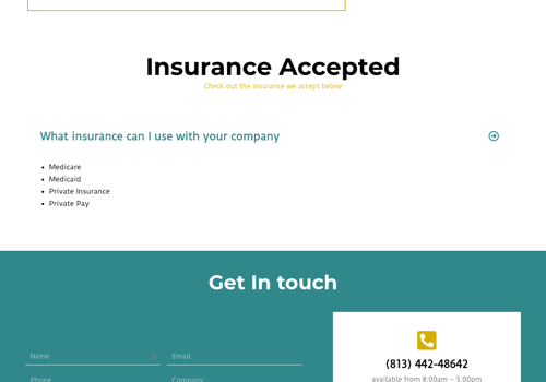 Web Design Package Example: Website design for healthcare company