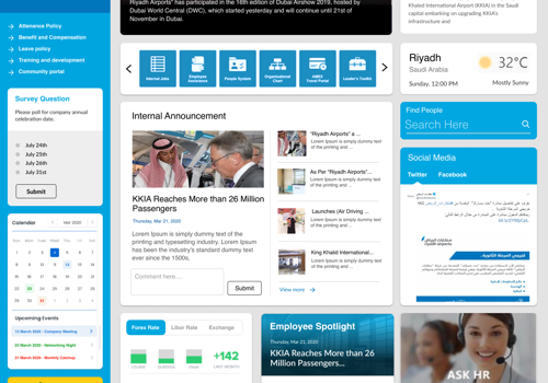 UX/UI Design Package Example: Sharepoint Intranet for you company