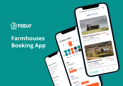 Mobile App Development Package Example: Friday Farm Houses Booking App