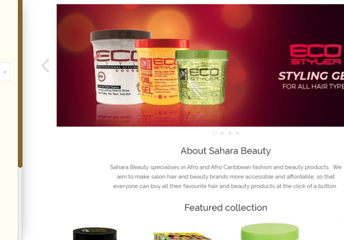 Web Development Package Example: Sahara Beauty Shopify Cosmetics Store Development