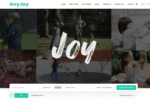 Custom Software Development Package Example: AnyJoy - Fun Activities Planner and Reservation