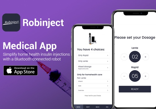 Mobile App Development Package Example: Robinject - The Bluetooth insulin injector - Medical App