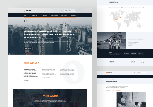 UX/UI Design Package Example: Otrade - Website redesign