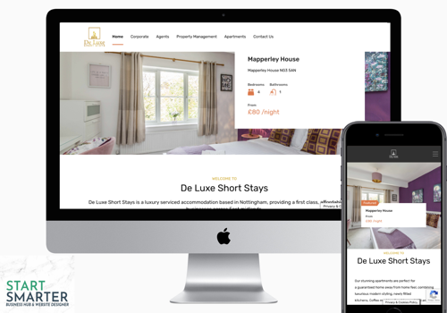 Pay Per Click Package Example: Website Build for Short Stay Rentals Company
