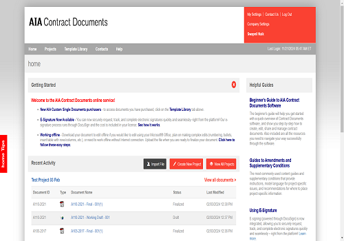 Custom Software Development Package Example: AIA Contract Document Platform