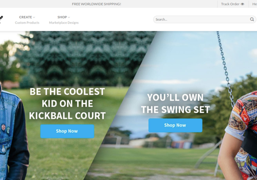 Web Development Package Example: Beloved Shirts - Wordpress website