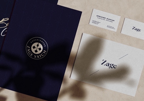 Graphic Design Package Example: Zage Yatch Club