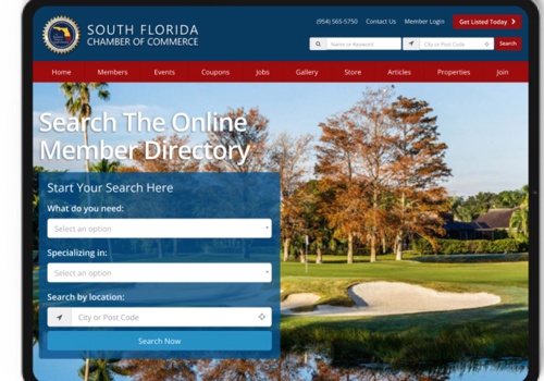 Web Design Package Example: South Florida Chamber Of Commerce