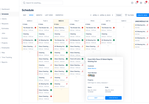 Web Development Package Example: Service Field Management Software