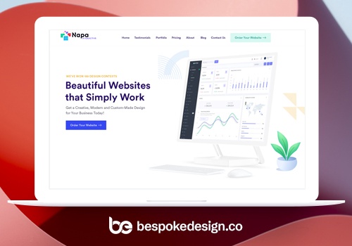 Web Design Package Example: Web Agency website with a twist