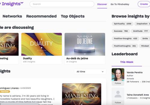 Web Design Package Example: Social / business interactive app for Mindvalley