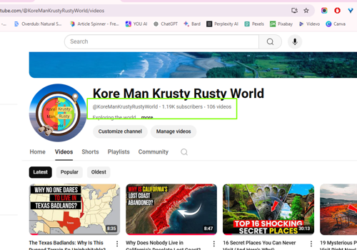 Search Engine Optimization Package Example: Youtube Channel Optimization