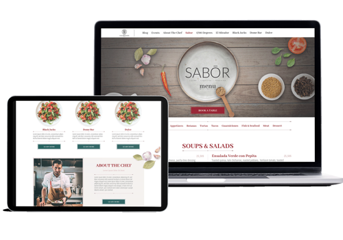 Web Design Package Example: Hotel Paso del Norte Restaurants Website Design