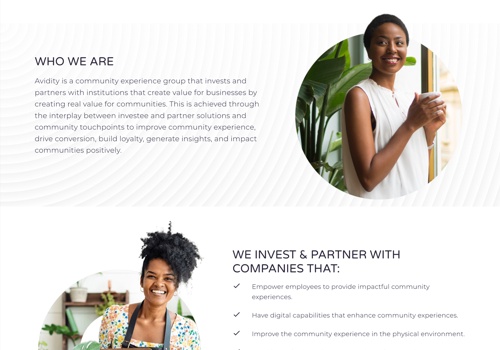 Web Development Package Example: Scalable Brand for Avidity