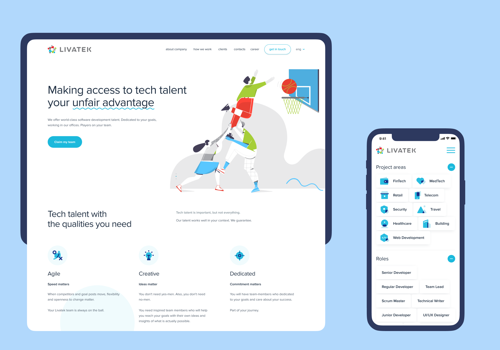 Web Development Package Example: Livatech – Danish IT outsourcing company