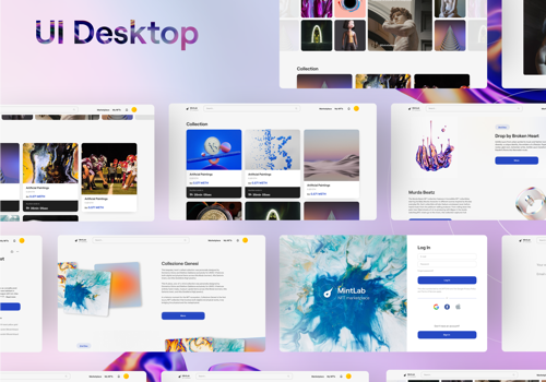 UX/UI Design Package Example: Mintlab - UI/UX NFT Marketplace