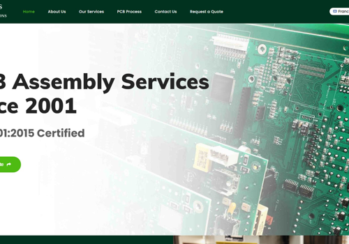 Web Development Package Example: Electronics PCB Company Website Development Wordpress