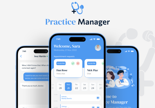 Mobile App Development Package Example: Client portal for paperless medical practice