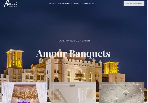 Web Design Package Example: Banquets Hall and event Planner