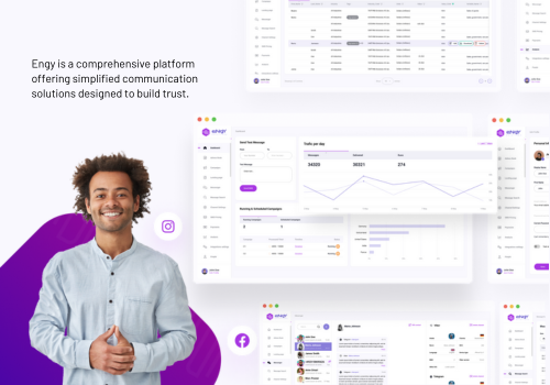 UX/UI Design Package Example: Engy - UX/UI for a Secure Communication Platform
