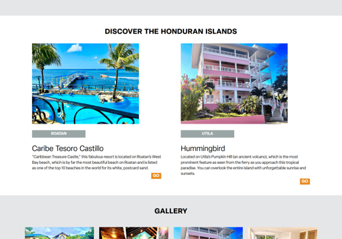 Web Development Package Example: Caribbean Seahawk Resorts
