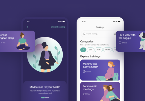 UX/UI Design Package Example: Creating a Meditation App