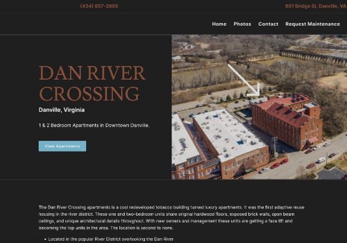Web Design Package Example: Dan River Crossing