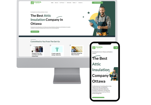 Web Development Package Example: Panda Attic - The Best Attic Insulation Company In