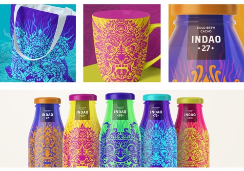 Branding Package Example: Indao Cacao Drink brand development