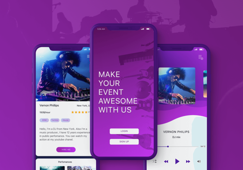 Mobile App Development Package Example: Music App