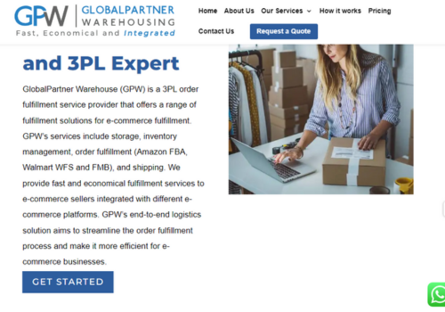 Web Development Package Example: eCommerce fulfillment Website