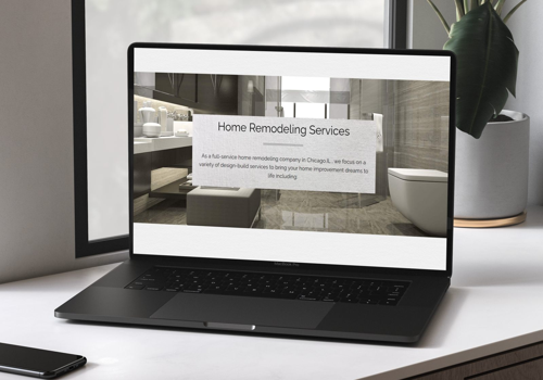 Web Design Package Example: Website design for Home Remodeling