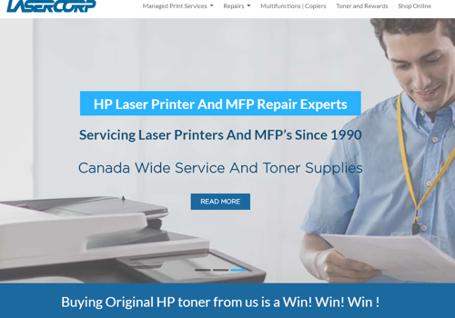 Web Design Package Example: LaserCorp
