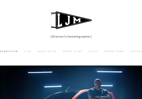 Web Design Package Example: Director Cinematographer Squarespace Website Design