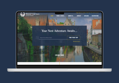 Web Design Package Example: National Trust Tours Website Redesign