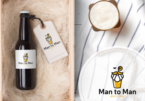 Branding Package Example: Logo and package for beverage