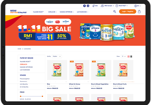 E-Commerce Development Package Example: Nestle Website Development