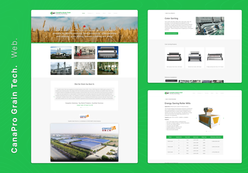 Web Design Package Example: CanaPro Grain - Agricultural Solutions
