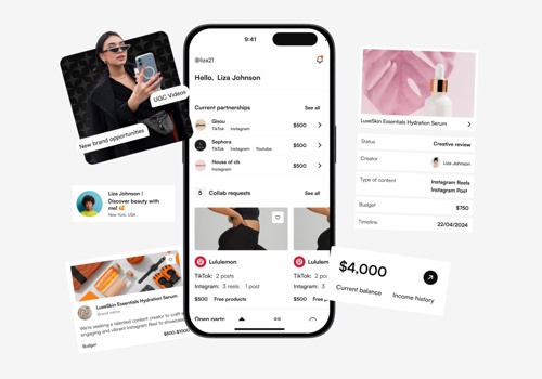 UX/UI Design Package Example: UX/UI Design for Influencer Marketing Platform Red