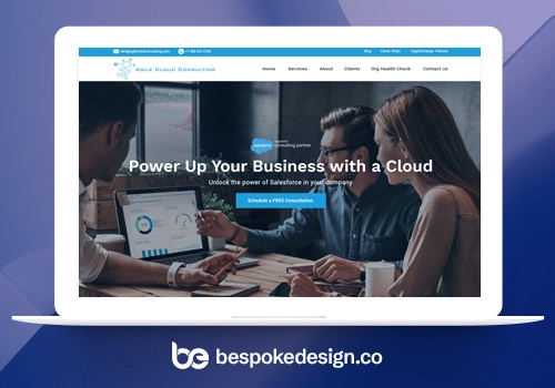 Web Design Package Example: Salesforce Consulting Company website