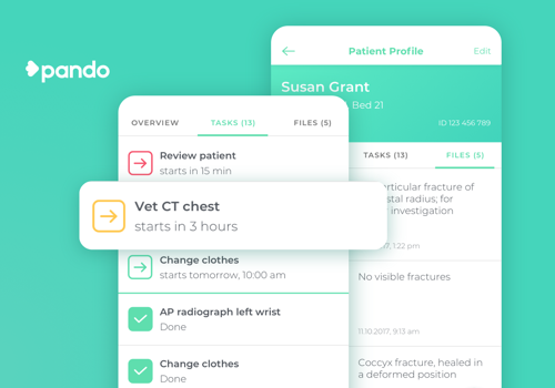 Mobile App Development Package Example: Pando – Mobile communication tool for doctors