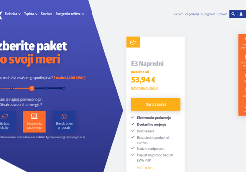 E-Commerce Development Package Example: Electricity retailer portal