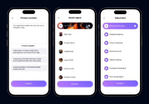 Mobile & App Marketing Package Example: AI Rap & Music Generator