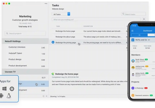 Custom Software Development Package Example: Hubstaff - Time Tracking app leader