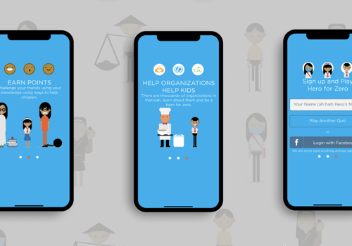 Mobile App Development Package Example: Unicef - HEROforZERO