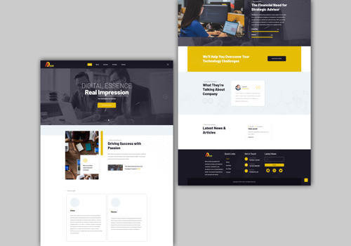 Web Design Package Example: Ad Run Advertising Website Development