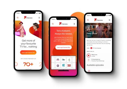 Web Development Package Example: Freeview | Digital platform